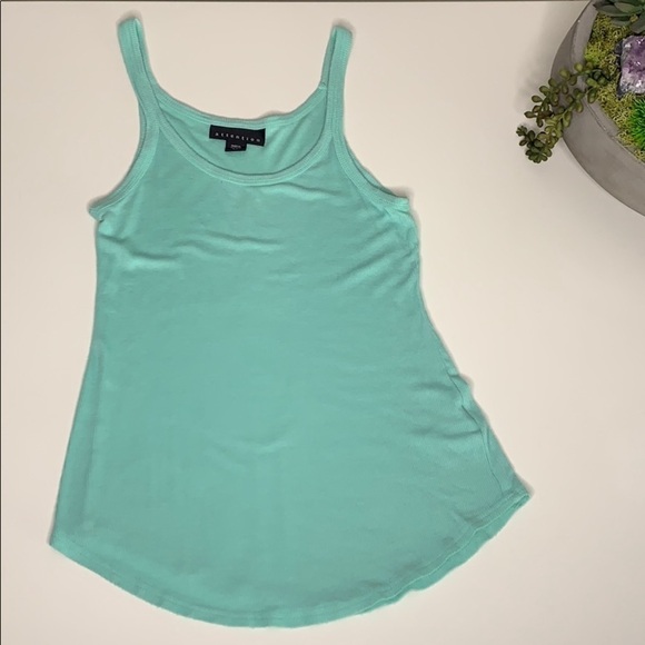 Vintage Tiffany Blue Sea-foam Green Mermaid layer Net knit weave Tank Top small - Picture 3 of 8